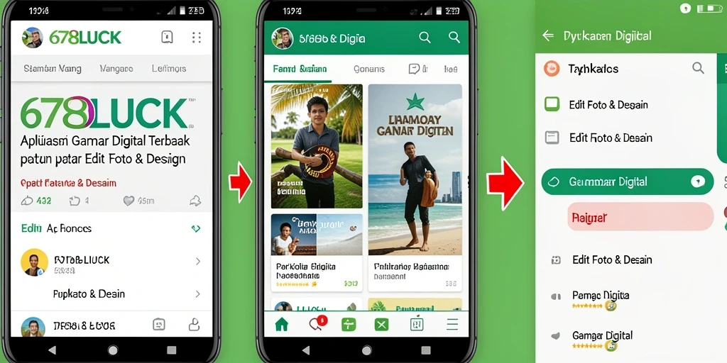 Antarmuka aplikasi 678LUCK untuk edit foto dan desain grafis yang menarik.