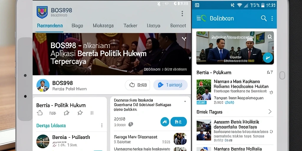 Tampilan antarmuka BOS898 menyajikan berita politik dan hukum.