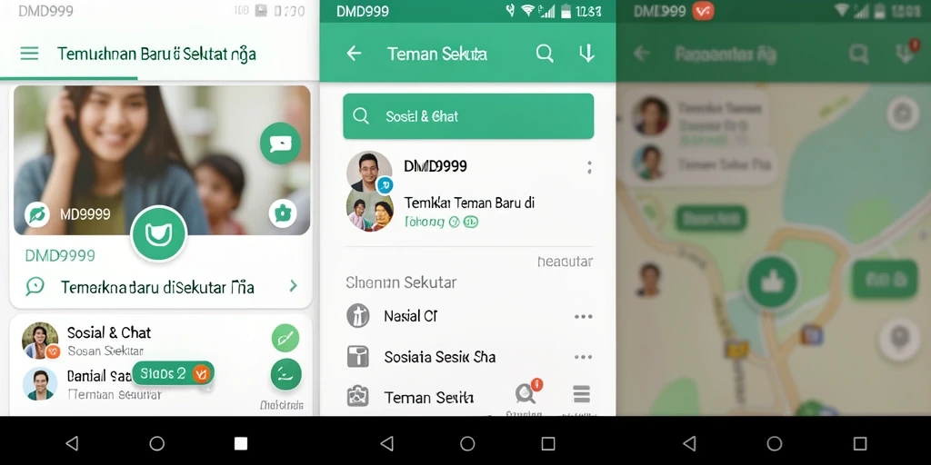 Antarmuka DMD999 yang ramah pengguna untuk mencari teman baru.