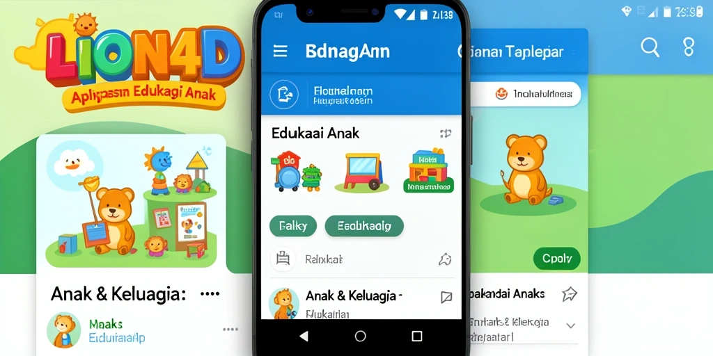 Antarmuka ceria dan menyenangkan dalam LION4D untuk Edukasi Anak.