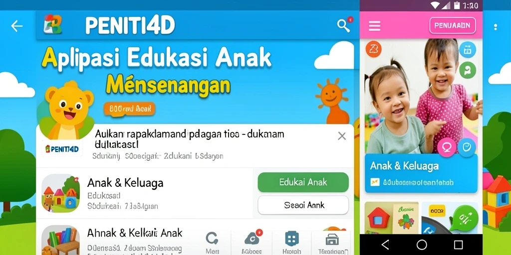 Antarmuka aplikasi PENITI4D yang ceria dan edukatif.