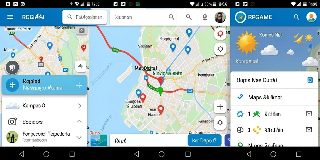 Antarmuka RPGAME yang intuitif untuk navigasi Kompas Digital.