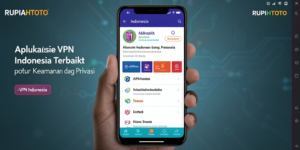 Screenshot antarmuka RUPIAHTOTO yang menunjukkan fitur VPN Indonesia.