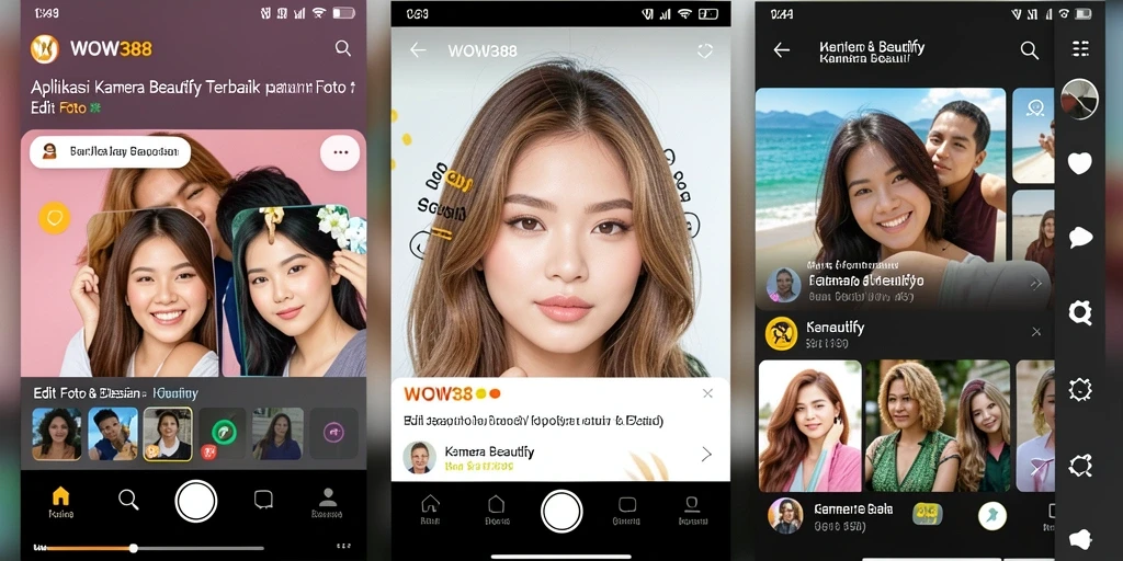 Tampilan antarmuka WOW388 untuk pengeditan foto yang memukau.