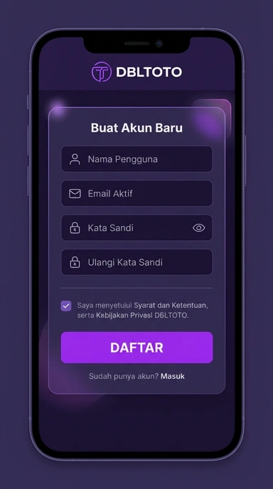 Panduan Lengkap Registrasi Akun Dbltoto